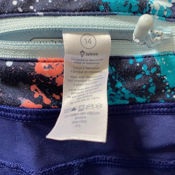 Ivivva by Lululemon Girls Crop Leggings, Size 14 - Picture 6 of 6